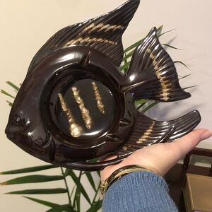 Vintage Brown Angel Fish Ashtray